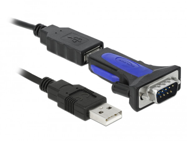 DeLOCK 66280 Serien-Kabel Schwarz 0,8 m USB Typ-A DB-9 (66280)