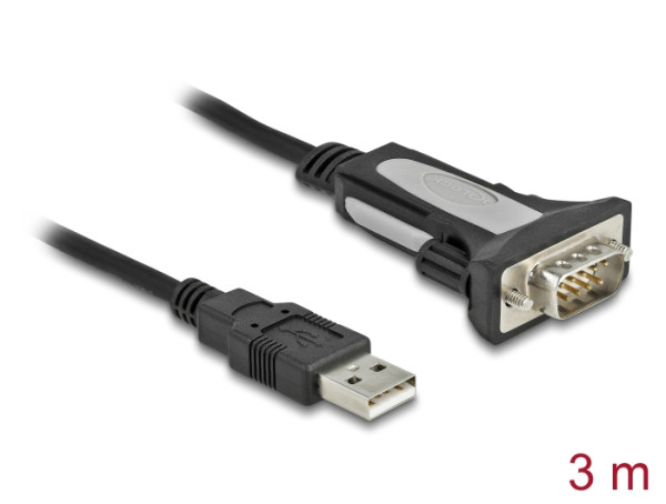 DeLOCK 65962 Serien-Kabel Schwarz 3 m USB Typ-A DB-9 (65962)