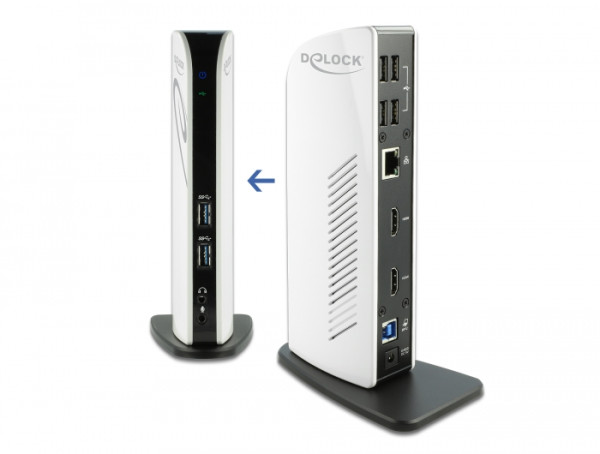 DeLOCK USB Dockingstation Dual HDMI Full-HD / USB 3.2 / LAN / Audio (87771)