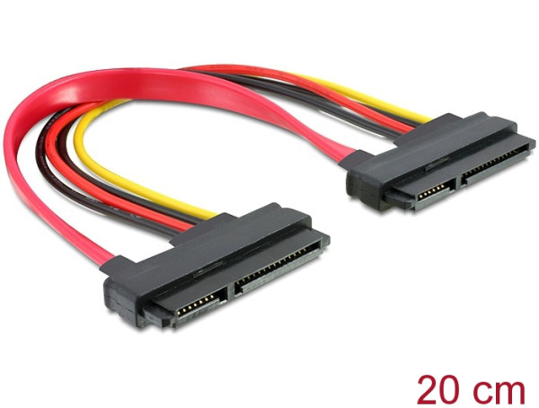 DeLOCK Cable SATA 22pin / 22pin FM, 0.2m SATA-Kabel 0,2 m SATA 22-pin Rot (84406)
