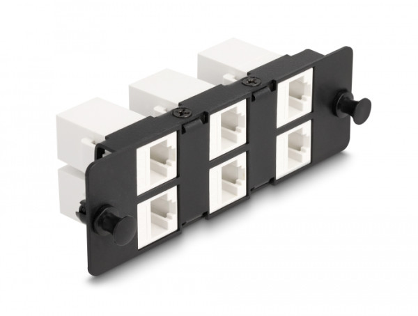 DeLOCK Keystone Adapter Panel 6 Port schwarz (66996)