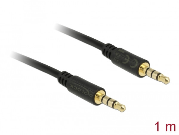 DeLOCK 83435 Audio-Kabel 1 m 3.5mm Schwarz (83435)