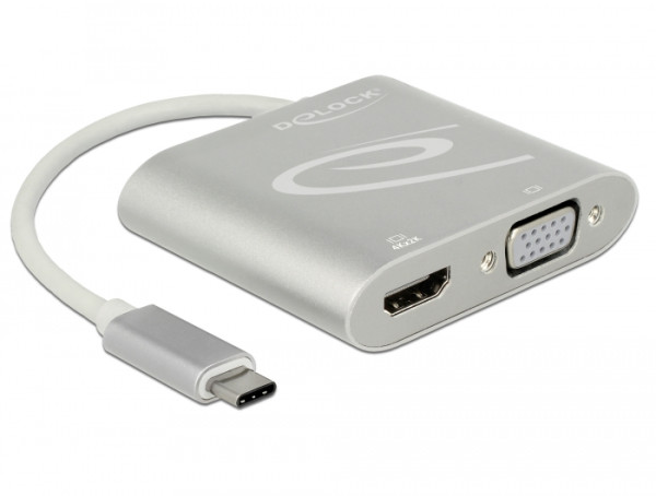 DeLOCK 87705 USB-Grafikadapter 3840 x 2160 Pixel Silber (87705)