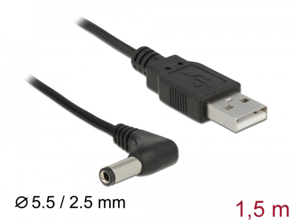 DeLOCK 85588 Stromkabel Schwarz 1,5 m USB A (85588)