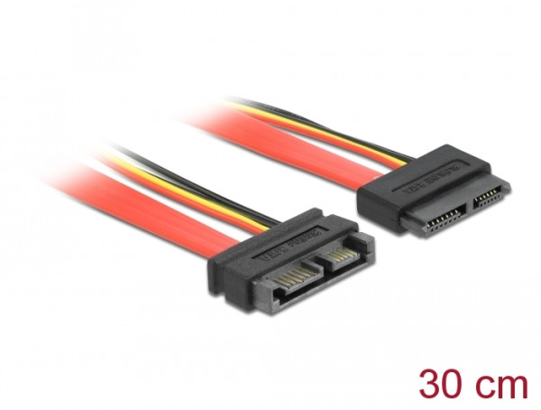 DeLOCK Cable SATA Slimline male > female SATA-Kabel 0,3 m Schwarz (84374)