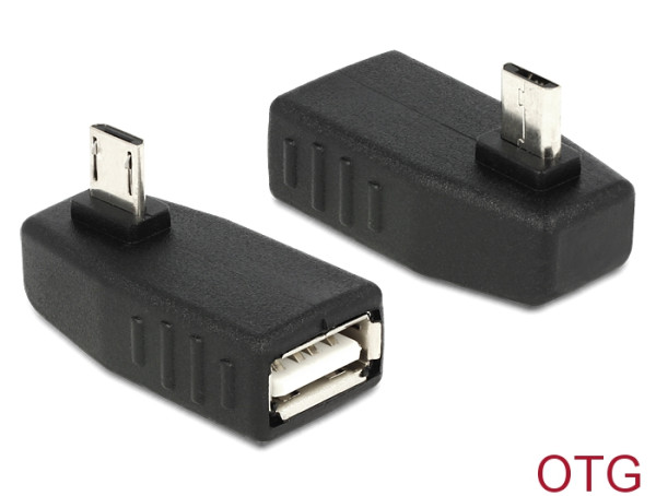 DeLOCK 65474 Kabeladapter micro USB-B USB 2.0-A Schwarz (65474)