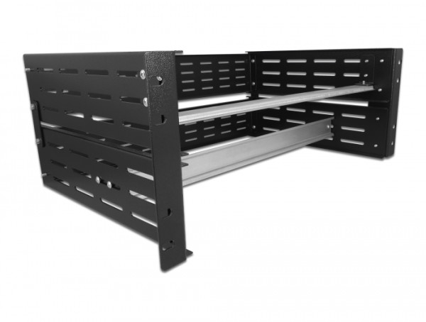 DeLOCK 19″ Hutschienenhalterung 4 HE, schwarz (42632)