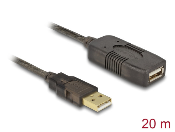 DeLOCK 20m USB 2.0 USB Kabel Schwarz (82690)