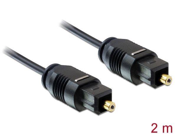 DeLOCK 2m Toslink Standard Audio-Kabel Schwarz (82880)
