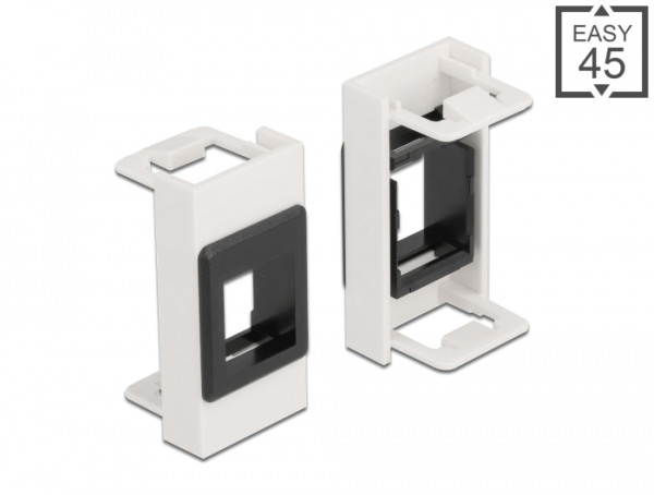 DeLOCK Easy 45 Modul Keystone Halterung 22,5 x 45 mm, weiß / schwarz (81354)