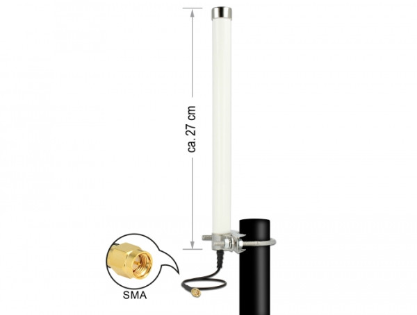 DeLOCK 12433 Netzwerk-Antenne Omnidirektionale Antenne SMA 6,5 dBi (12433)