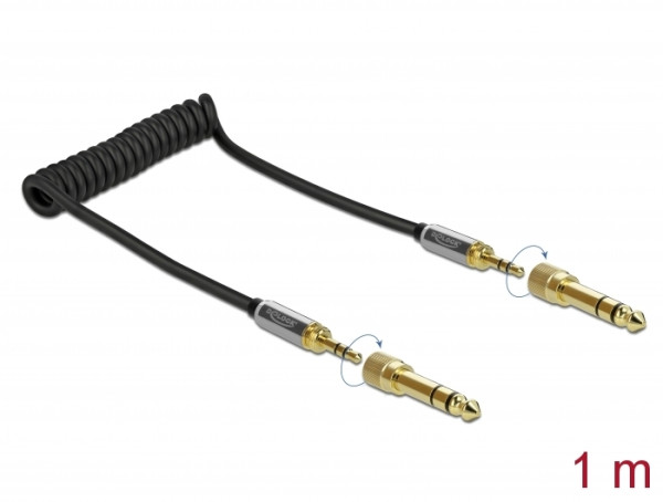 DeLOCK 85836 Audio-Kabel 1 m 3.5mm Schwarz (85836)