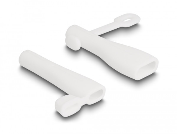 DeLOCK Staubschutz für USB Typ-A Stecker und USB Type-C Stecker Set 2 Stück weiß (64206)