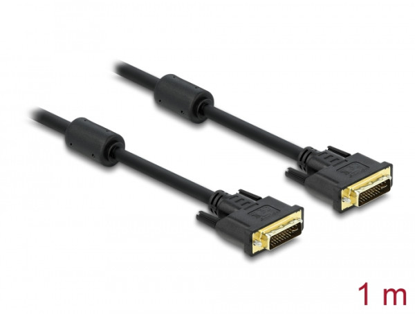 DeLOCK 1m DVI-I DVI-Kabel Schwarz (83110)