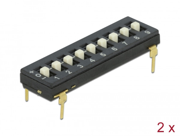 DeLOCK 66309 Zubehör für Leiterplatten DIP-Schalter 2 Stücke (66309)