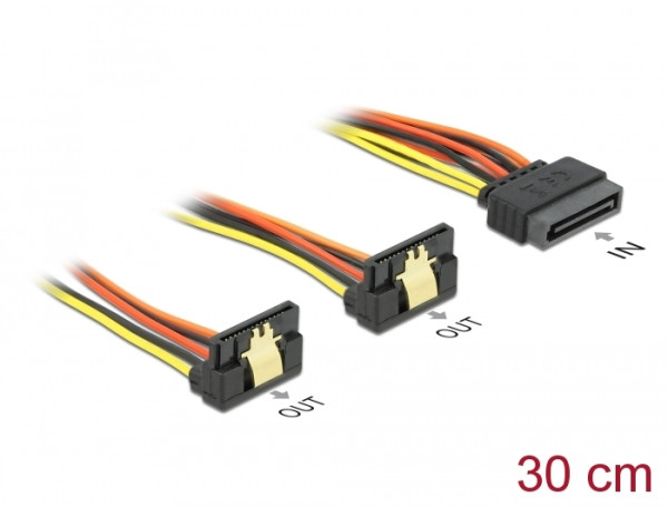 DeLOCK 60159 SATA-Kabel 0,3 m SATA 15-Pin Mehrfarbig (60159)