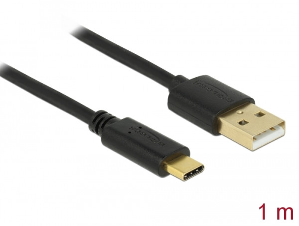 DeLOCK 83600 USB Kabel USB 2.0 1 m USB C USB A Schwarz (83600)