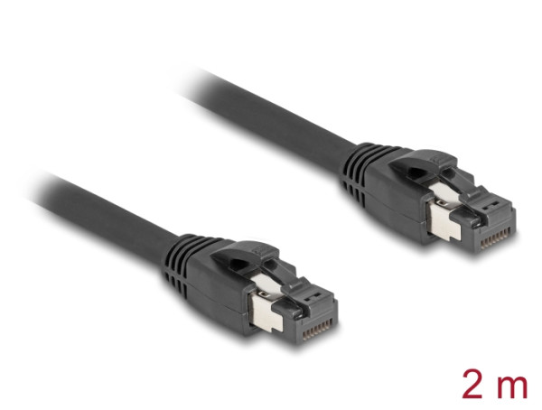 DeLOCK RJ45 Netzwerkkabel Cat.8.1 S/FTP 2 m bis 40 Gbps schwarz (80234)