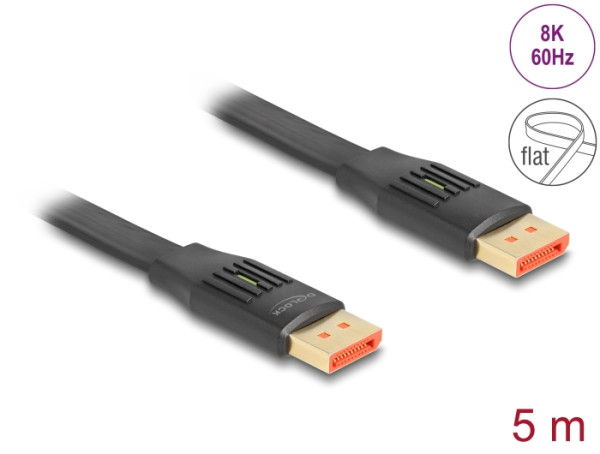 DeLOCK DisplayPort Flachbandkabel 8K 60 Hz 5 m (81008)