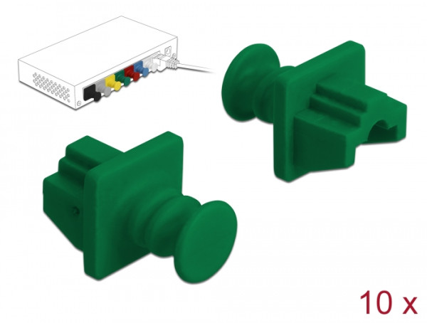 DeLOCK 86512 Stecker-Staubabdeckungen 10 Stücke RJ-45 (86512)