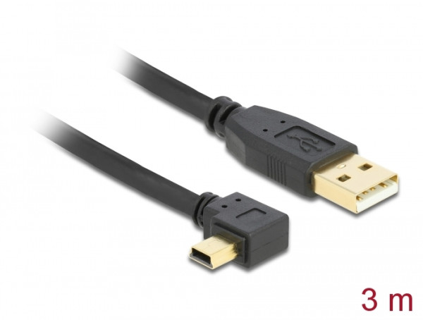 DeLOCK 82683 USB Kabel USB 2.0 3 m USB A Mini-USB B Schwarz (82683)