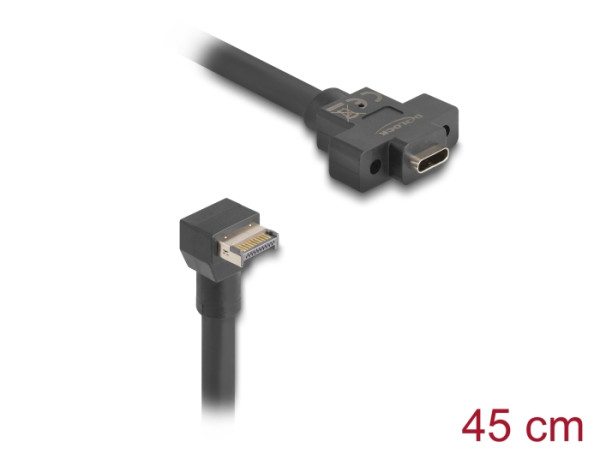 DeLOCK 85326 USB Kabel USB 3.2 Gen 2 3.1 Gen 2 0,45 m USB A USB C Schwarz (85326)