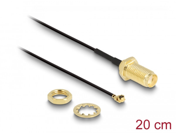 DeLOCK 88419 Koaxialkabel 0,2 m Grau (88419)