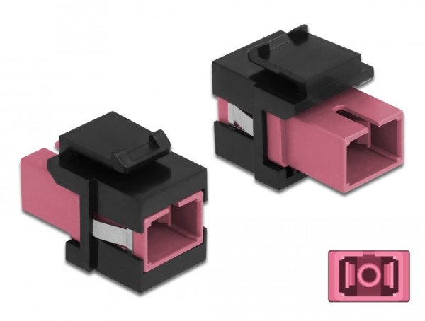 DeLOCK Keystone Modul SC Simplex Buchse zu SC Simplex Buchse violett / schwarz (86815)