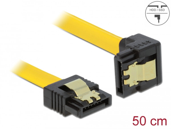 DeLOCK 0.5m SATA Cable SATA-Kabel 0,5 m Gelb (82479)