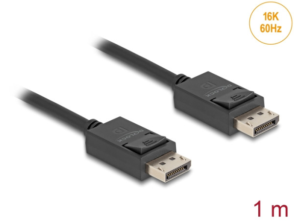 DeLOCK Koaxiales DisplayPort Kabel 16K 60 Hz 80 Gbps 1 m (80491)